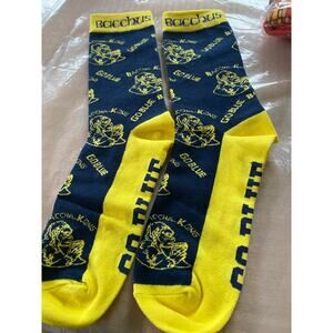 Bacchus 2025 Go Blue Sock New Orleans Mardi Gras Krewe Favor